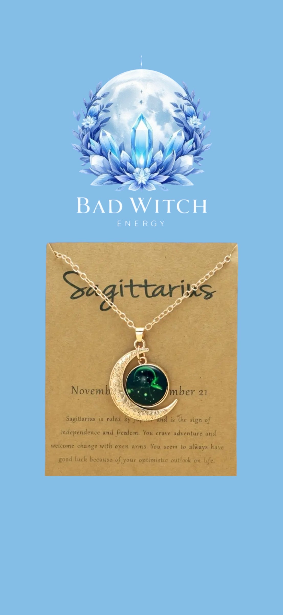 Glow in the Dark Zodiac Necklace