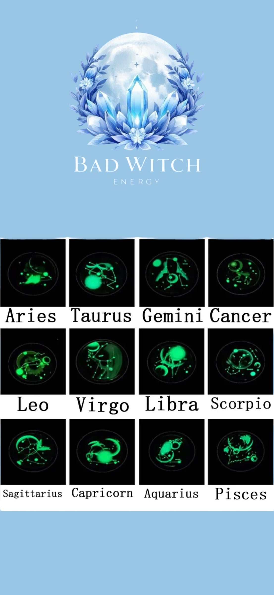 Glow in the Dark Zodiac Necklace